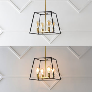 Lloyd Farmhouse Industrial Iron LED Pendant - JONATHAN Y